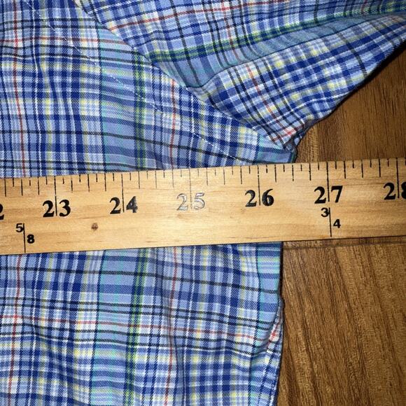 Ralph Lauren Polo Shirt Mens XXL Blue Plaid Long Sleeve Button Up Preppy Pony - Picture 3 of 5